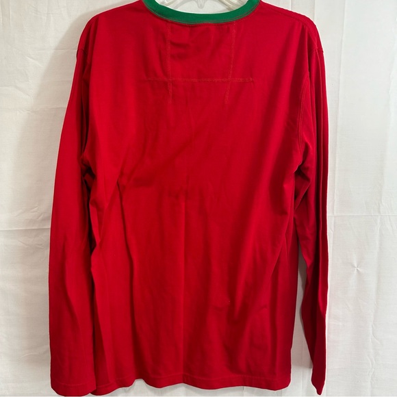 Sleepyheads Mens #Elfie Christmas Pajama Long Sleeve T-Shirt Red Large - Picture 4 of 4